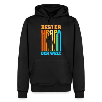Bester Uropa der Welt - Männer Premium Bio Hoodie - Schwarz - Vorne - Nico (187cm)