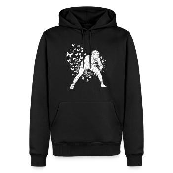 Lutteur de lutte Silhouette I Wrestle Ringen - Sweat à capuche Premium bio Homme - noir - Devant - Nico (187cm)
