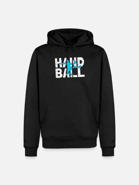 Handball - Männer Premium Bio Hoodie - Schwarz