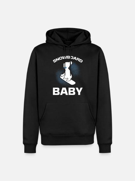 Snowboarding Snowboard Baby Kids Snowboarder - Men’s Premium Organic Hoodie - black