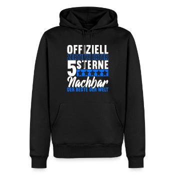 Nachbar Nachbarschaft Nachbarn - Männer Premium Bio Hoodie - Schwarz - Vorne - Nico (187cm)