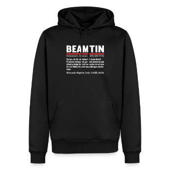 Beamten Verbeamtung öffentlicher Dienst Definition - Männer Premium Bio Hoodie - Schwarz - Vorne - Nico (187cm)