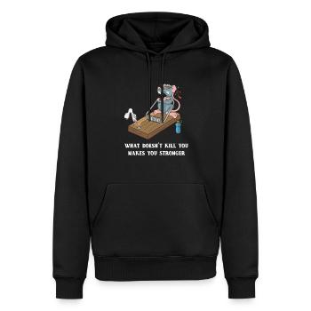 Lustige Maus Training Mausefalle Fitness Workout - Männer Premium Bio Hoodie - Schwarz - Vorne - Nico (187cm)