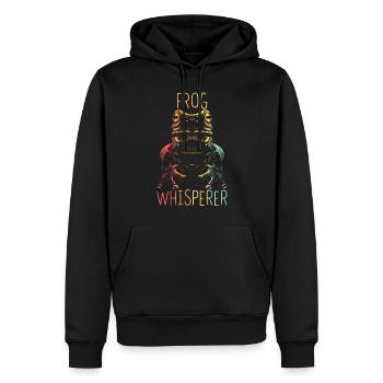 Grenouille Propriétaire Frog Frog Whisperer - Sweat à capuche Premium bio Homme - noir - Devant - Nico (187cm)