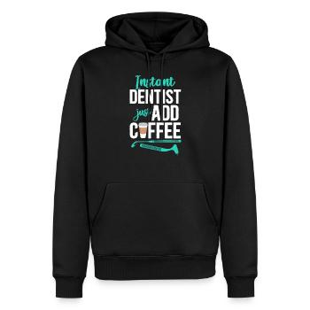 Dentist Coffee Instant Dentist - Männer Premium Bio Hoodie - Schwarz - Vorne - Nico (187cm)