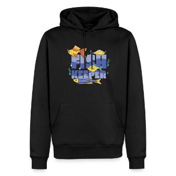 Pisciculteurs Aquarium De pisciculture Fish Keeper - Sweat à capuche Premium bio Homme - noir - Devant - Nico (187cm)