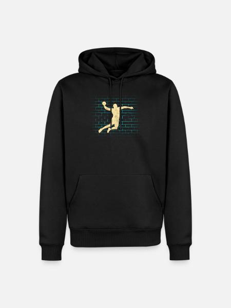 Handball - Sweat à capuche Premium bio Homme - noir