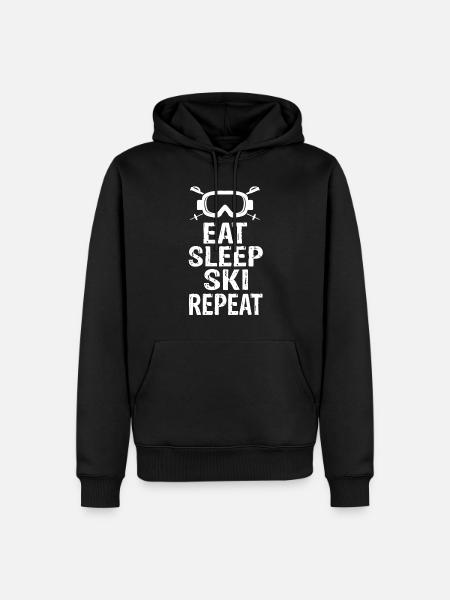 Eat Sleep Ski Repeat - Men’s Premium Organic Hoodie - black
