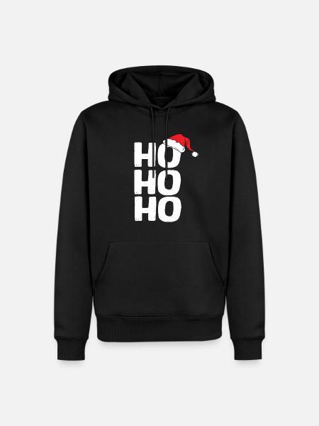 Ho Ho Ho - Men’s Premium Organic Hoodie - black