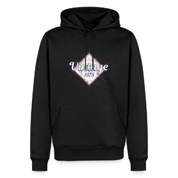 Limited Edition Geburtsjahr 1975 Vintage 1975 - Männer Premium Bio Hoodie - Schwarz - Vorne - Nico (187cm)