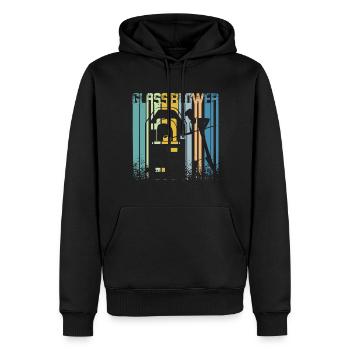 Vintage Retro Glasbläser - Männer Premium Bio Hoodie - Schwarz - Vorne - Nico (187cm)