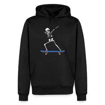 Dabbing Skeleton Skater Petit-fils Petit ami Fils Ska - Sweat à capuche Premium bio Homme - noir - Devant - Nico (187cm)