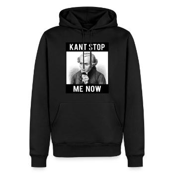 Kant Arrête-moi maintenant | | de mème Drôle | Philosophie - Sweat à capuche Premium bio Homme - noir - Devant - Nico (187cm)