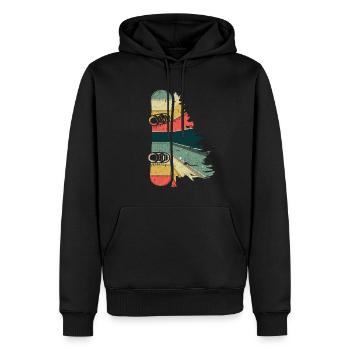 Freestyle Snowboarding Retro Snowboard Kiefer Baum - Männer Premium Bio Hoodie - Schwarz - Vorne - Nico (187cm)