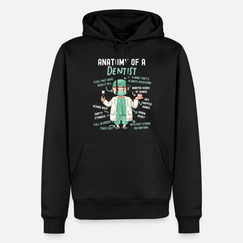 Dentiste Anatomie Anatomie d’un - Sweat à capuche Premium bio Homme - noir