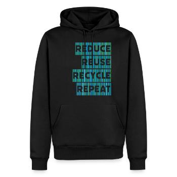 Recyclage Environnement Protection du climat Nature - Sweat à capuche Premium bio Homme - noir - Devant - Nico (187cm)