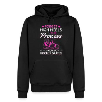 Hockey sur glace Filles I Joueuse de hockey sur glace I Eishockey - Sweat à capuche Premium bio Homme - noir - Devant - Nico (187cm)