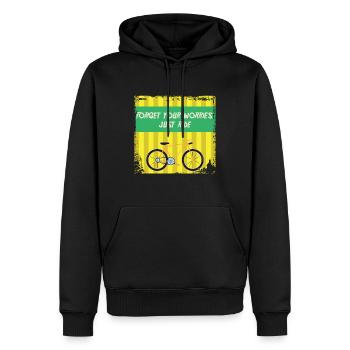 Bicycle - Men’s Premium Organic Hoodie - black - Front - Nico (187cm)