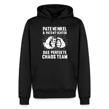 Patenonkel und Patentochter - Männer Premium Bio Hoodie - Schwarz - Vorne - Nico (187cm)