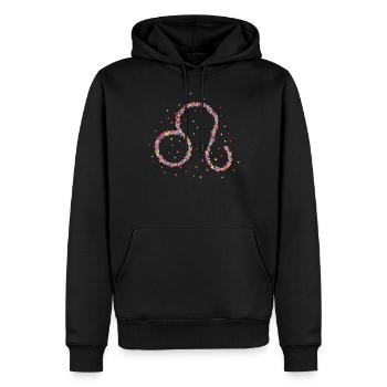 Löwe Leo Sternzeichen Astrologie - Männer Premium Bio Hoodie - Schwarz - Vorne - Nico (187cm)