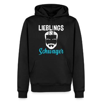 Lieblings Schwager - Männer Premium Bio Hoodie - Schwarz - Vorne - Nico (187cm)
