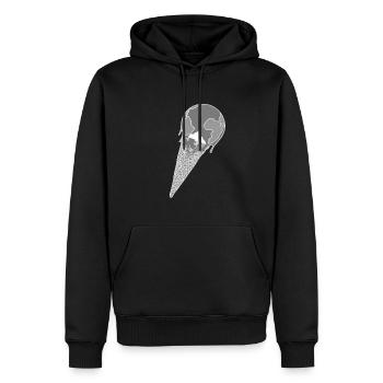 Nachhaltigkeit - Männer Premium Bio Hoodie - Schwarz - Vorne - Nico (187cm)