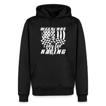Rennsport Weekends are for Racing Rennfahrer - Männer Premium Bio Hoodie - Schwarz - Vorne - Nico (187cm)