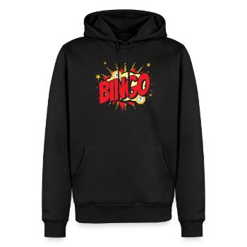 Bingo Card Game Bingo Evening Players - Men’s Premium Organic Hoodie - black - Front - Nico (187cm)