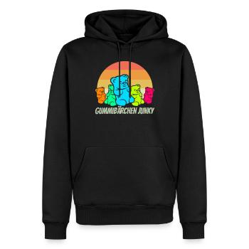 Gummibären Gummibärchen Junky - Männer Premium Bio Hoodie - Schwarz - Vorne - Nico (187cm)