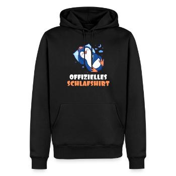 Pinguin Offizielles Schlafshirt Schlafanzug - Männer Premium Bio Hoodie - Schwarz - Vorne - Nico (187cm)