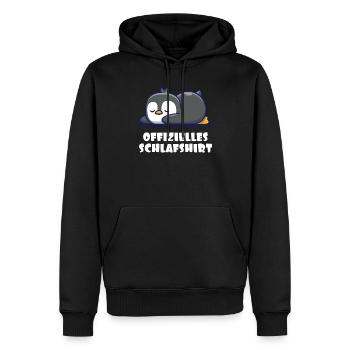 Pinguin Offizielles Schlafshirt Schlafanzug - Männer Premium Bio Hoodie - Schwarz - Vorne - Nico (187cm)