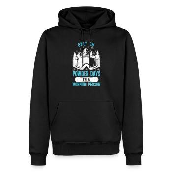 Snowboarding Snowboard Vintage Ski - Sweat à capuche Premium bio Homme - noir - Devant - Nico (187cm)