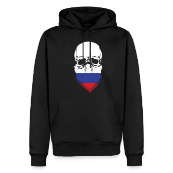 RUSSIA - Männer Premium Bio Hoodie - Schwarz - Vorne - Nico (187cm)