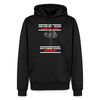 Pilzjäger Pilzsaison Pilzsucher Pilze - Männer Premium Bio Hoodie - Schwarz - Vorne - Nico (187cm)