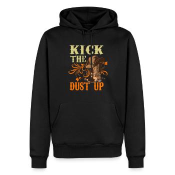 Western Kick The Dust Up Cowboyhut Cowboystiefel - Männer Premium Bio Hoodie - Schwarz - Vorne - Nico (187cm)