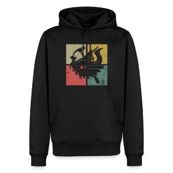 Menuisier Outils de menuiserie Vintage - Sweat à capuche Premium bio Homme - noir - Devant - Nico (187cm)