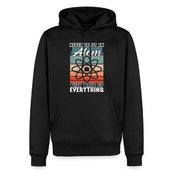 Chimie Physique Chimiste - Sweat à capuche Premium bio Homme - noir - Devant - Nico (187cm)