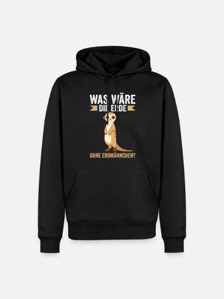 Umweltschutz Erdmännchen Erdmännchen - Männer Premium Bio Hoodie - Schwarz
