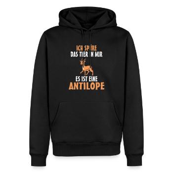 Antilope Antilopen - Männer Premium Bio Hoodie - Schwarz - Vorne - Nico (187cm)