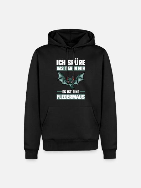 Fledermaus - Männer Premium Bio Hoodie - Schwarz