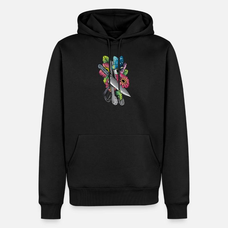 Cuisinier I Épices Cuisine Toque de chef Motif - Sweat à capuche Premium bio Homme - noir