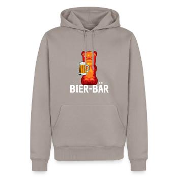 Biertrinker Gummibärchen Gummibären - Männer Premium Bio Hoodie - Taupe - Vorne - Nico (187cm)
