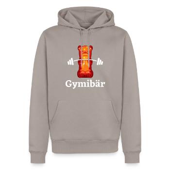 Gummibärchen Gummibären Gymibär - Männer Premium Bio Hoodie - Taupe - Vorne - Nico (187cm)
