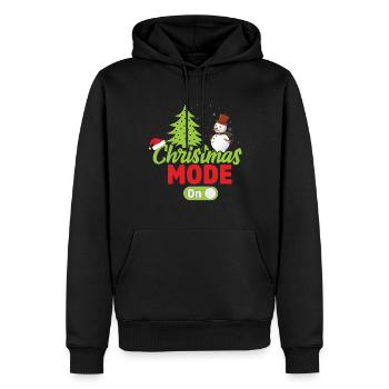 Funny xmas family Christmas mode on Christmas Tree - Men’s Premium Organic Hoodie - black - Front - Nico (187cm)