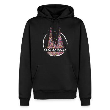 Kölner Dom Karneval Köln Kölle Fasnacht - Männer Premium Bio Hoodie - Schwarz - Vorne - Nico (187cm)