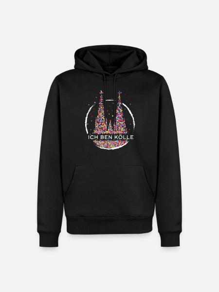 Kölner Dom Karneval Kölle Köln Fasnacht - Männer Premium Bio Hoodie - Schwarz