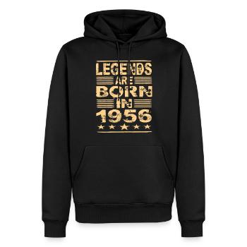 Legenden werden 1956 geboren - Männer Premium Bio Hoodie - Schwarz - Vorne - Nico (187cm)