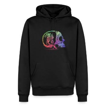 Hockey sur glace Hockey sur glace Skull Hockey sur glace - Sweat à capuche Premium bio Homme - noir - Devant - Nico (187cm)