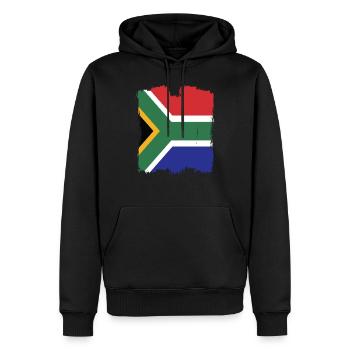 Drapeau de l’Afrique du Sud - Sweat à capuche Premium bio Homme - noir - Devant - Nico (187cm)