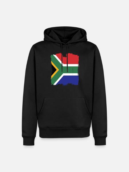 South Africa Flag - Men’s Premium Organic Hoodie - black